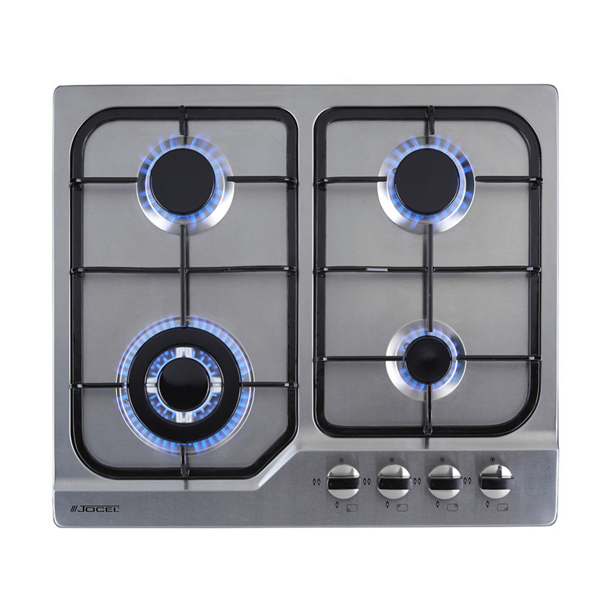 151669847_1 JOCEL Placa de gas - JOCEL JP3GI008923, 4 zonas, 59 cm, gris - Imagen 1