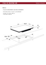 JOCEL Placa de gas - JOCEL JP3GI008923, 4 zonas, 59 cm, gris - Imagen 3