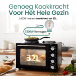 EMERIO Mini horno - EMERIO MO-125236.4, 32 l, Negro - Imagen 2