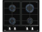 TEKA Placa de gas - Teka GZC 64300 XB, 4 zonas, 60 cm, Gas Butano, Autoignición, 60 cm, Negro