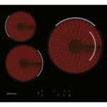 INFINITON Placa Vitroceramica - INFINITON VITRO-A35F, 3 zonas, 59 cm, Negro