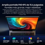 BLACKVIEW Portátil - BLACKVIEW AceBook 8, 15,6 " Full-HD, Intel Twin Lake N150, 16 GB RAM, 512 GB SSD, UHD Graphics, Windows 11 Home, idioma del tecla - Imagen 7