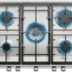 TEKA Placa de gas - Teka EX 70.1 5G AI AL DR CI, 5 zonas, Gas butano, 68 cm, Acero inoxidable