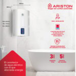 ARISTON Termo Eléctrico - LYDOS R 50 V ES EU + INSTA + POLIF ARISTON, 50 l, Blanco - Imagen 3