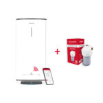 ARISTON Termo Eléctrico - VELIS PRO WIFI 100 ES EU + KIT POLIF ARISTON, 100 l, Blanco