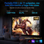 TABWEE T90 Android 16, 128 GB, Gris, 11 " HD+, 8 GB RAM, Unisoc T615(Octa core), Tablet Android - Imagen 2
