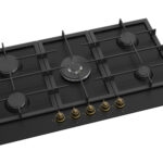 SOLTHERMIC Placa de gas - SOLTHERMIC BL042, 5 zonas, 86 cm, Negro