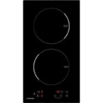 INFINITON Placa modular - Infiniton IND-230N, Inducción, 2 zonas, Zona grande 18 cm, Función Boost, 30 cm, Negro