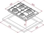 TEKA Placa de gas - Teka HLX 540, 4 zonas, Gas butano, Integrable, 60 cm, Acero inoxidable - Imagen 2