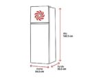 OK Frigorífico dos puertas - ok. OFK 471 E W, PW58BM, 142.5 cm, 206 l, Pies ajustables, Blanco - Imagen 3