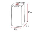 MIDEA Lavadora carga superior - Midea MF100T70B/W-ES, 7 kg, 1200 rpm, 15 Programas, Monitor LED, Blanco - Imagen 2