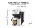 DE LONGHI Cafetera de cápsulas - De'Longhi Nespresso® Vertuo Lattissima ENV300.W, 1500 W, 1.6 l, Depósito de leche, Calentamiento 30s, Blanco - Imagen 6
