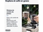 DE LONGHI Cafetera superautomática - De'Longhi Rivelia EXAM440.55.BG, 1450W, 19bar, Molinillo integrado,LatteCremaHot, Depósito leche, Táctil, 16 rece - Imagen 3