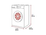 LG Lavadora secadora - LG F2DR5S09A1W, 9 kg+5 kg, 1200 rpm, 12 programas, Blanco - Imagen 2