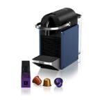 DE LONGHI Cafetera de cápsulas - De'Longhi Nespresso® Pixie EN127.BL, 1260W, 19 bar, 1 l, 2 tamaños taza, Azul