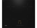MIELE Placa inducción - Miele KM 7361 FL, 4 zonas, Zona grande 22 cm, ComfortSelect, 62 cm, Negro