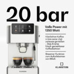 KLARSTEIN Cafetera espresso - KLARSTEIN SteelPresso, , 1350 W, Acero Inoxidable - Imagen 2