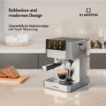 KLARSTEIN Cafetera espresso - KLARSTEIN SteelPresso, , 1350 W, Acero Inoxidable - Imagen 5