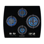 JOCEL Placa de gas - JOCEL JPEMGBG-654, 4 zonas, 64 cm, Negro