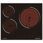JOCEL Placa Vitrocerámica - JOCEL JP3EV002181, 3 zonas, 52 cm, Negro