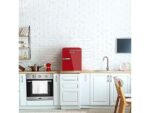 CECOTEC Nevera pequeña - Cecotec Bolero Coolmarket TT Origin 45 Red, 55 cm, 45 l, LED interior, Tirador cromado, Red - Imagen 4