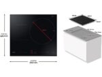 SAMSUNG Placa inducción - Samsung NZ63C4036GK/U1, 3 zonas, zona de 32 cm de diámetro, 59 cm, WiFi con SmartThings, Negro - Imagen 2