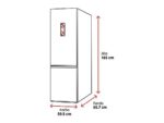 CANDY Frigorífico combi - Candy Fresco 300 CNCQ2T618EX, No Frost, 185 cm, 355 l, Zona Fresh 0°C, Circle Fresh, Inox - Imagen 2
