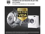 LG Lavadora carga frontal - LG F4X1008NWH, 8 kg, 1400 rpm, 10 programas, AI Direct Drive™, ThinQ™, Blanco Marfil - Imagen 4