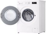 LG Lavadora carga frontal - LG F4X1008NWH, 8 kg, 1400 rpm, 10 programas, AI Direct Drive™, ThinQ™, Blanco Marfil - Imagen 8