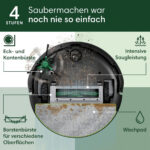 IROBOT Robot aspirador - IROBOT 105 Combo, 120 W, Potencia de succión 7 kPa, Depósito 400 ml, Autonomía 120 min, Negro - Imagen 2