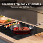 CECOTEC Placa de inducción - CECOTEC Bolero Squad I 3600 FullFlex, 1 zona Flex + 1 zona extra grande de 32 cm zonas, 590 mm, Negro - Imagen 4