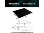 HISENSE Placa inducción - Hisense HI6321BSCE, Zona XL 32cm, Calentamiento rápido, Zonas conectables, 59 cm, Negro - Imagen 3