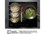 HISENSE Placa inducción - Hisense HI6352BSCE , 3 zonas, Zonas Flex, Zona XL 29 cm, 7400W, 59 cm, Negro - Imagen 5