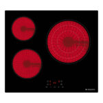 ASPES Placa de vitrocerámica - ASPES AV3602, 3 zonas, 590 mm, Cristal negro