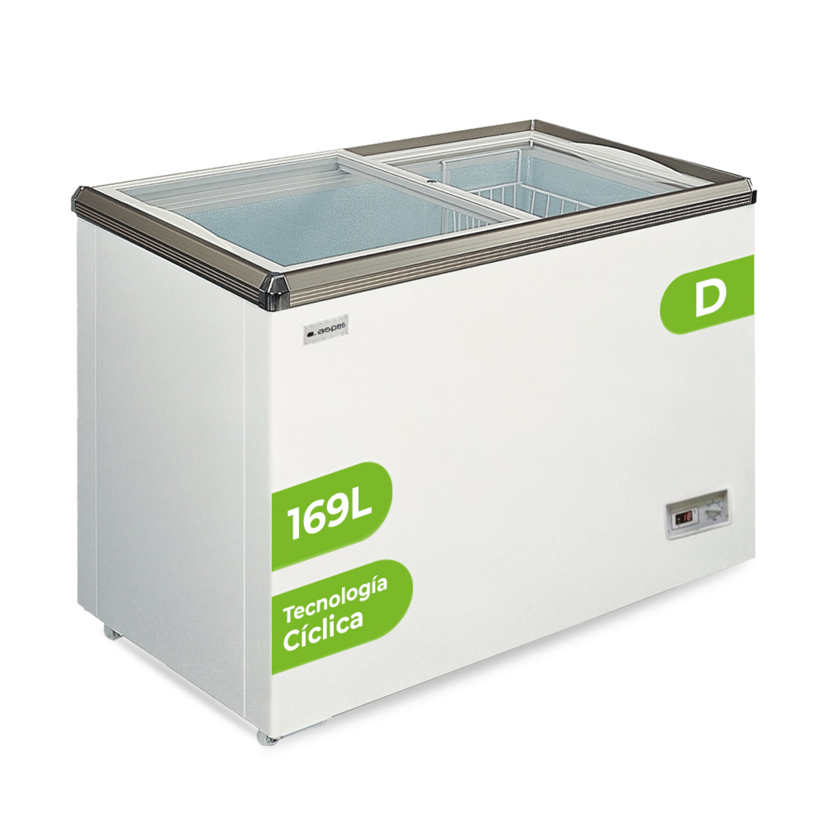 159116893_1 ASPES Congelador horizontal - ASPES ACHH1700DDCG, 171 l, 78,4 cm, Blanco - Imagen 1