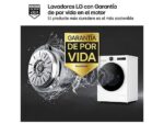 LG Lavadora carga frontal - LG F4X7013TWS, 13 kg, 1400 rpm, 23 programas, TurboWash 360º, Selector LCD, Clase A-40%, Blanco - Imagen 4