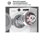 LG Lavadora carga frontal - LG F4X7013TWS, 13 kg, 1400 rpm, 23 programas, TurboWash 360º, Selector LCD, Clase A-40%, Blanco - Imagen 7