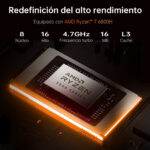 VANWIN Portátil - VANWIN NS2152R-RT, 15,6 " Full-HD, AMD Ryzen 7 6800H(Frecuencia máxima 4,7 GHz), 16 GB RAM, 512 GB SSD, Radeon™ 680M, Windows 11 Pro - Imagen 2
