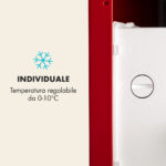 KLARSTEIN Nevera pequeña - KLARSTEIN PopLife, Altura 50 cm, Rojo - Imagen 7