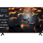 PEAQ TV LED 43" - PEAQ PTV 43GU-5025T, UHD 4K, Google TV, Smart TV, DVB-T2 (H.265), HDR10, Dolby Audio, Negro