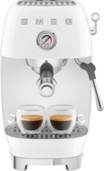 SMEG Cafetera espresso - SMEG ECF03WHEU, 15 bar, 1650 W, Blanco