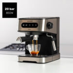 TAURUS Cafetera espresso - TAURUS Trento, 20 bar, 850 W, 2 tazas, Plata - Imagen 4