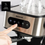 TAURUS Cafetera espresso - TAURUS Trento, 20 bar, 850 W, 2 tazas, Plata - Imagen 8