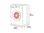 SAMSUNG Lavadora carga frontal - Samsung WF20DG8650BWU3, 20 kg, 1100rpm, 20 programas, Blanco - Imagen 3