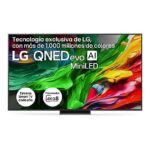 LG TV QNED MiniLED 65" - LG 65QNED87A6B, UHD 4K, Procesador Inteligente α8 AI Processor 4K Gen2, Smart TV, DVB-T2 (H.265), Ashed Blue