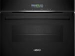 SIEMENS Horno compacto - Siemens CB734G1B1, Multifunción, Hidrolítico, 47 l, autolimpieza oxyLitic, App Home Connect, 60 cm, Negro