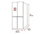 KOENIC Frigorífico americano - KOENIC KDD 211 A NF IN B, No Frost, 177 cm, 592 l, Side-by-Side, Libre Instalación, Touch Control, Dark Inox - Imagen 2