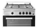KOENIC Cocina a gas - KOENIC KFC 2421-4, 4 Zonas, Horno, Gas Butano, Libre instalación, Plata - Imagen 7