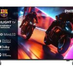 PHILIPS TV Mini LED 55" - Philips Ambilight TV 55MLED920 4K QD MiniLED 139cm 55" Smart TV Dolby Vision y Dolby Atmos Titan OS, Negro