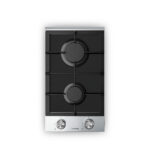 KLARSTEIN Placa de gas - KLARSTEIN Verosteel, 2 zonas, 29,40 cm, Plata